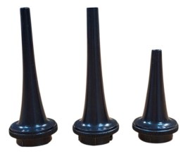 Три чорні, гладкі, конусоподібні вушні воронки різної довжини та діаметру, розташовані вертикально. Вони мають широку основу для кріплення до отоскопа і звужуються до кінця, призначеного для введення у вухо тварини.